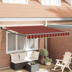 Auvent rétractable automatique orange et marron 3x2,5 m 559146559146