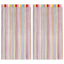 Rideau en fils 2 pcs 140 x 250 cm multicolore 559147559147