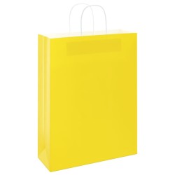 Sacs en papier 250 pcs avec poignées jaune 32x12x42 cm 559154559154