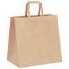 Sacs en papier 50 pcs avec poignées marron 26x17x25 cm 559156559156