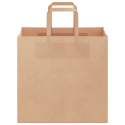 Sacs en papier 50 pcs avec poignées marron 26x17x25 cm 559156559156