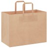 Sacs en papier 50 pcs avec poignées marron 32x17x25 cm 559157559157