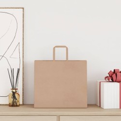 Sacs en papier 250 pcs avec poignées marron 32x22x28 cm 559158559158