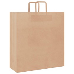 Sacs en papier 250 pcs avec poignées marron 45x17x48 cm 559159559159