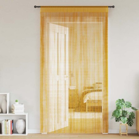 Rideaux à fils 2 pcs or 100x250 cm 559163559163