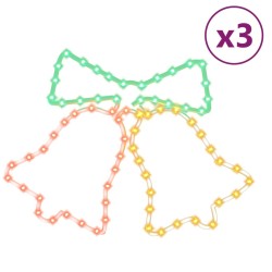Figurines de cloches de Noël avec 72 LED 3 pcs 50x56 cm 559170559170