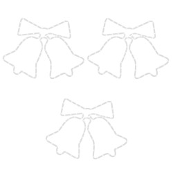 Figurines de cloches de Noël avec 72 LED 3 pcs 50x56 cm 559170559170