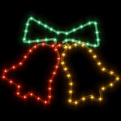 Figurines de cloches de Noël avec 72 LED 3 pcs 50x56 cm 559170559170