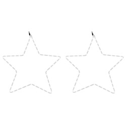 Figures d'étoiles de Noël avec 48 LED 2 pcs Blanc chaud 56 cm 559171559171
