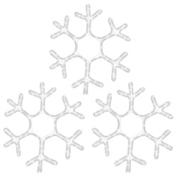 Flocons de neige de Noël avec LED 3 pcs Blanc chaud 38x37 cm 559175559175