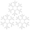 Flocons de neige de Noël avec LED 3 pcs Blanc chaud 38x37 cm 559175559175