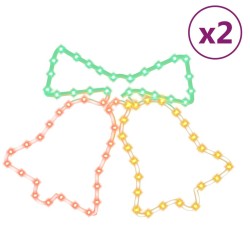 Figurines de cloches de Noël avec 72 LED 2 pcs 50x56 cm 559176559176