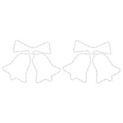 Figurines de cloches de Noël avec 72 LED 2 pcs 50x56 cm 559176559176