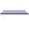 Auvent rétractable bleu et blanc 4,5x3 m tissu et aluminium 559179559179