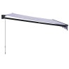 Auvent rétractable bleu et blanc 4,5x3 m tissu et aluminium 559179559179