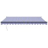 Auvent rétractable bleu et blanc 4x3 m tissu et aluminium 559184559184