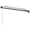 Auvent rétractable bleu et blanc 4x3 m tissu et aluminium 559184559184