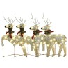 Rennes de Noël 4 pcs Doré 80 LED 559185559185