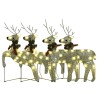 Rennes de Noël 4 pcs Doré 80 LED 559185559185