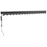 Auvent rétractable automatique anthracite 4,5x3 m 559188559188