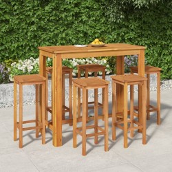 Ensemble de bar de jardin 7 pcs bois d'acacia solide 559190559190