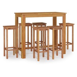 Ensemble de bar de jardin 7 pcs bois d'acacia solide 559190559190