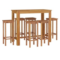 Ensemble de bar de jardin 7 pcs bois d'acacia solide 559190559190