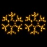 Flocons de neige de Noël avec LED 2 pcs Blanc chaud 38x37 cm 559191559191