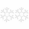 Flocons de neige de Noël avec LED 2 pcs Blanc chaud 38x37 cm 559191559191