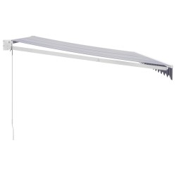 Auvent rétractable bleu et blanc 4x3 m tissu et aluminium 559192559192