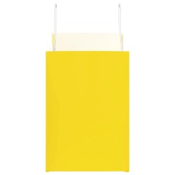 Sacs en papier 250 pcs avec poignées jaune 32x17x25 cm 559193559193