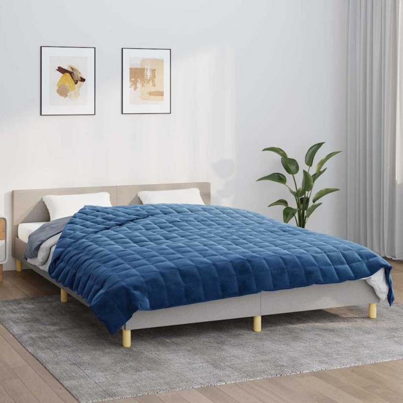 Couverture lestée Bleu 200x230 cm 9 kg Tissu 559196559196