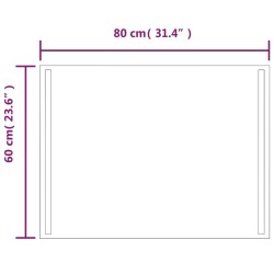 Miroir de salle de bain à LED 60x80 cm 559200559200
