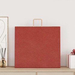 Sacs en papier 250 pcs avec poignées rouge 54x15x49 cm 559202559202