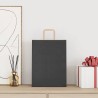 Sacs en papier 250 pcs avec poignées noir 26x12x35 cm 559208559208