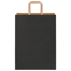 Sacs en papier 250 pcs avec poignées noir 26x12x35 cm 559208559208