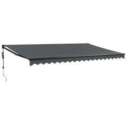 Auvent rétractable automatique anthracite 5x3 m 559209559209