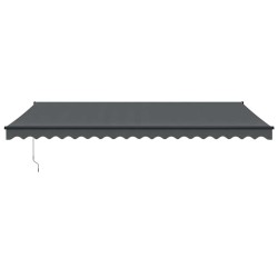Auvent rétractable automatique anthracite 5x3 m 559209559209