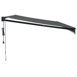 Auvent rétractable automatique anthracite 5x3 m 559209559209