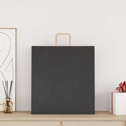 Sacs en papier 250 pcs avec poignées noir 45x17x48 cm 559211559211