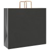 Sacs en papier 250 pcs avec poignées noir 54x15x49 cm 559212559212