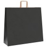 Sacs en papier 250 pcs avec poignées noir 54x15x49 cm 559212559212