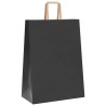 Sacs en papier 250 pcs avec poignées noir 32x17x44 cm 559219559219