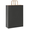 Sacs en papier 250 pcs avec poignées noir 32x12x42 cm 559220559220
