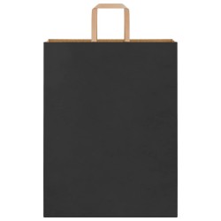 Sacs en papier 250 pcs avec poignées noir 32x12x42 cm 559220559220