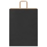 Sacs en papier 250 pcs avec poignées noir 32x12x42 cm 559220559220