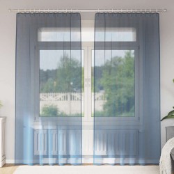 Rideaux en voile avec passe-tringles 2 pcs bleu royal 559222559222