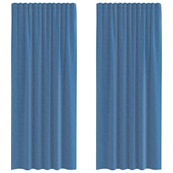 Rideaux en voile avec passe-tringles 2 pcs bleu royal 559222559222