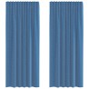 Rideaux en voile avec passe-tringles 2 pcs bleu royal 559222559222