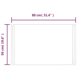 Miroir de salle de bain à LED 50x80 cm 559226559226
